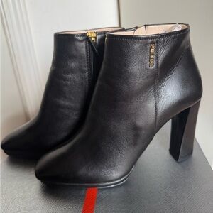 Prada Linea Rossa Black Ankle Booties - size 38.5 - NEW IN BOX